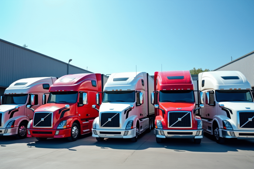 Ligne de camions utilises de marques reconnues au dealership