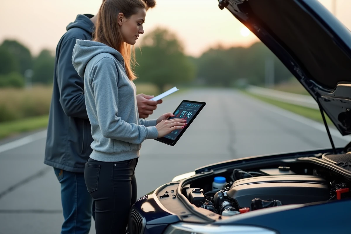 Femme discutant avec un collègue près d