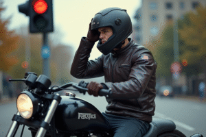 Motard : pourquoi cogne-t-il sur son casque ? Motifs et significations