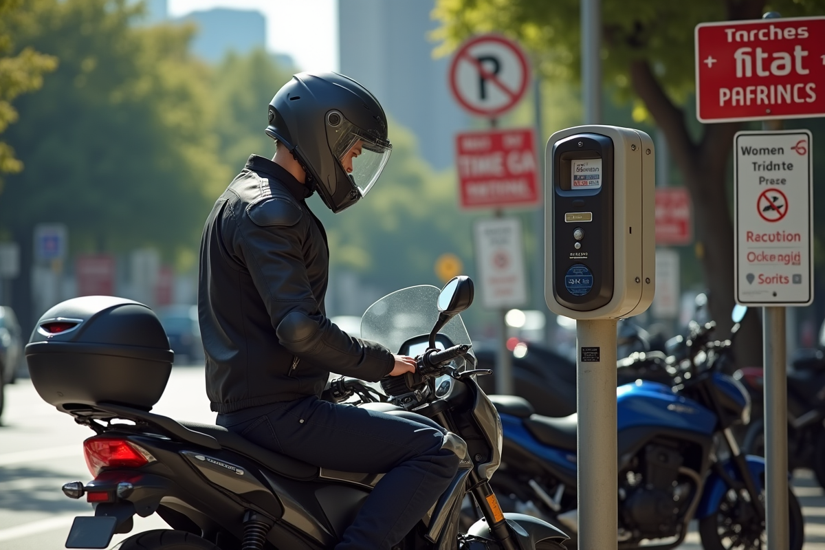 moto stationnement