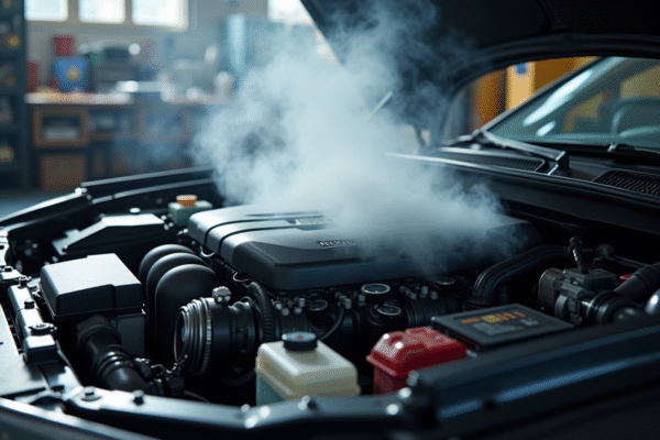 Ma voiture fume blanc et sent mauvais : liquide de refroidissement ou joint de culasse ?