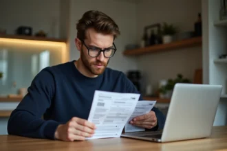 Jeune homme examine deux permis de conduire PDF