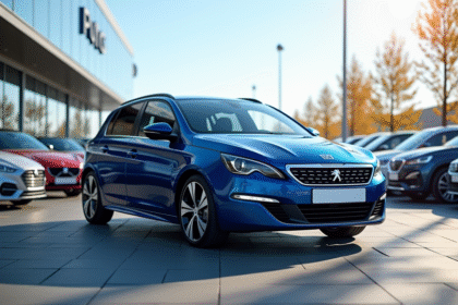 Peugeot 308 GT Line bleue en concession moderne